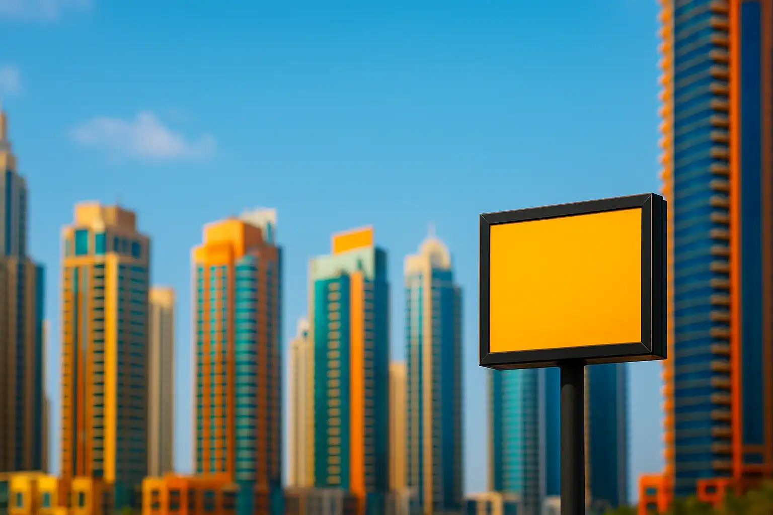 An attractive signboard in Dubai