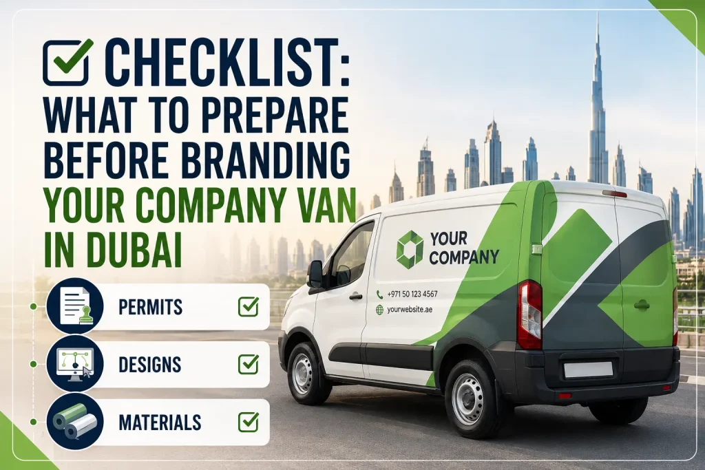 Checklist: What to Prepare Before Branding Your Company Van in Dubai (Permits, Designs, Materials)